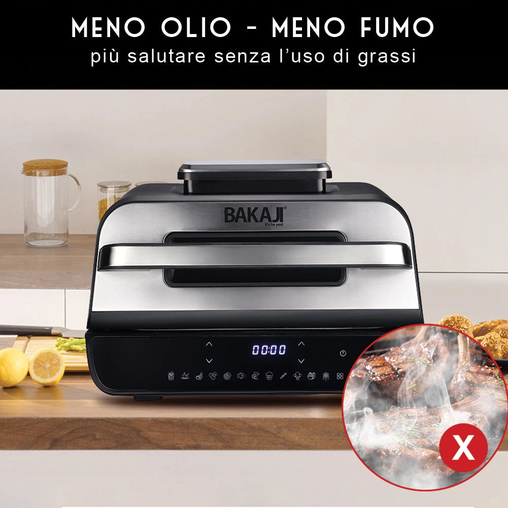 Fornetto Friggitrice ad Aria 6 Lt con Grill Bistecchiera 6 tipi di Cottura 1800W