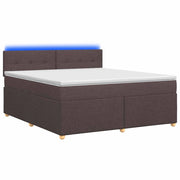 Letto box spring con materasso Marrone Scuro 180 x 200 cm 3452481
