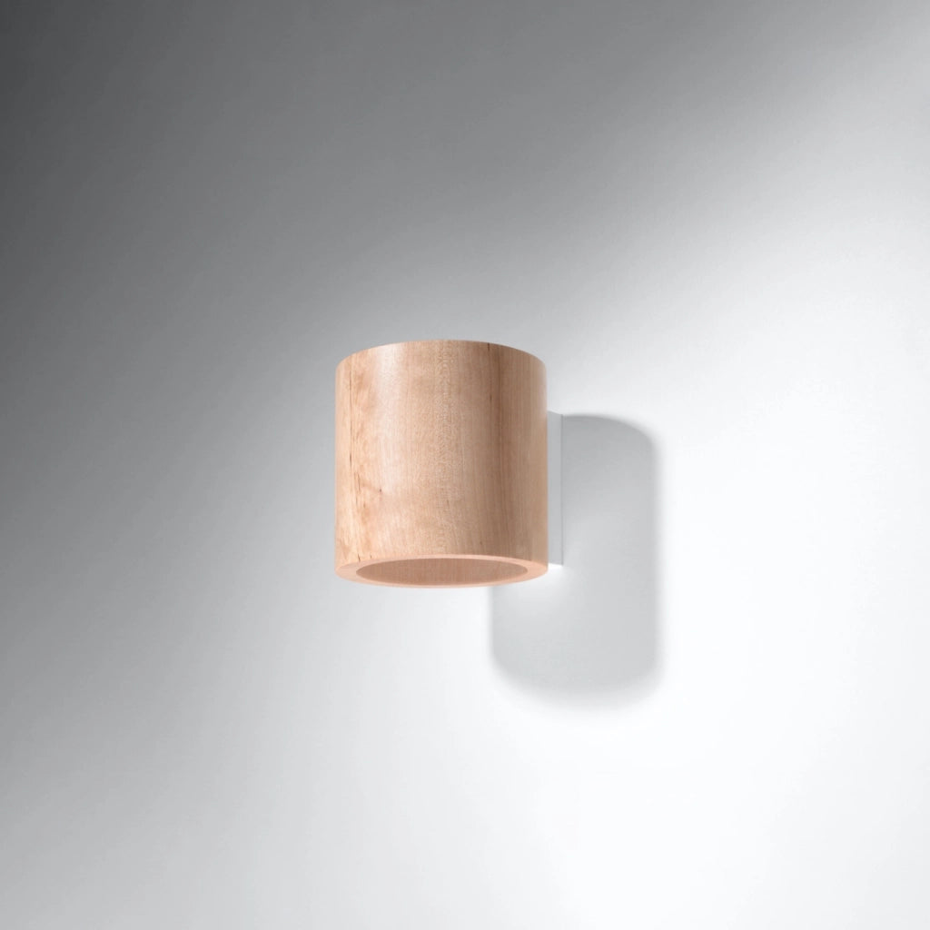 Applique RONDEO in legno chiaro/bianco G9 Pure Lume