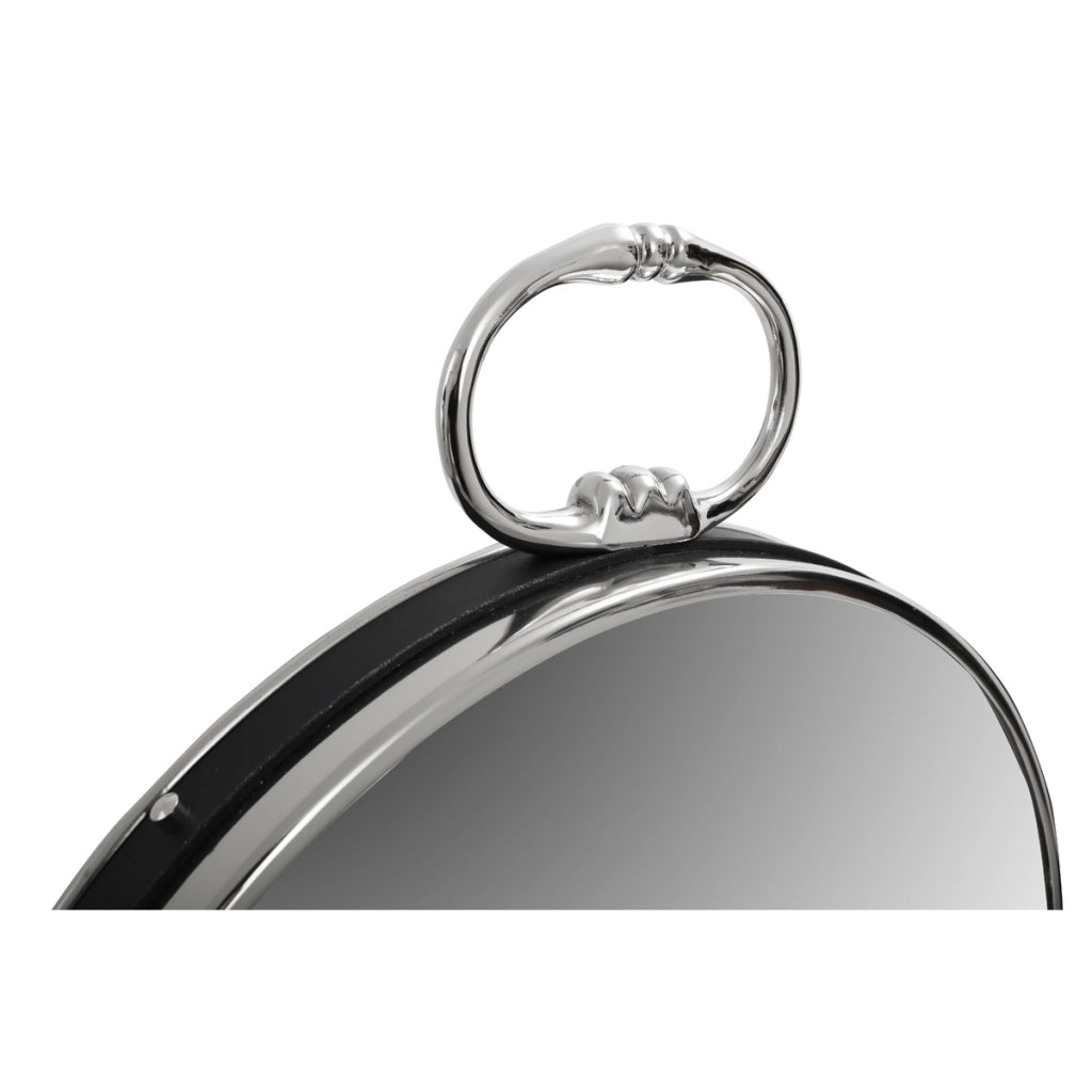 Specchio da parete Eleganca in argento e nero