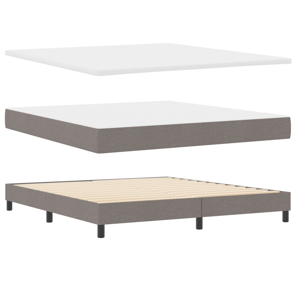 Letto a Box Spring  con Materasso Tortora 180x200 cm