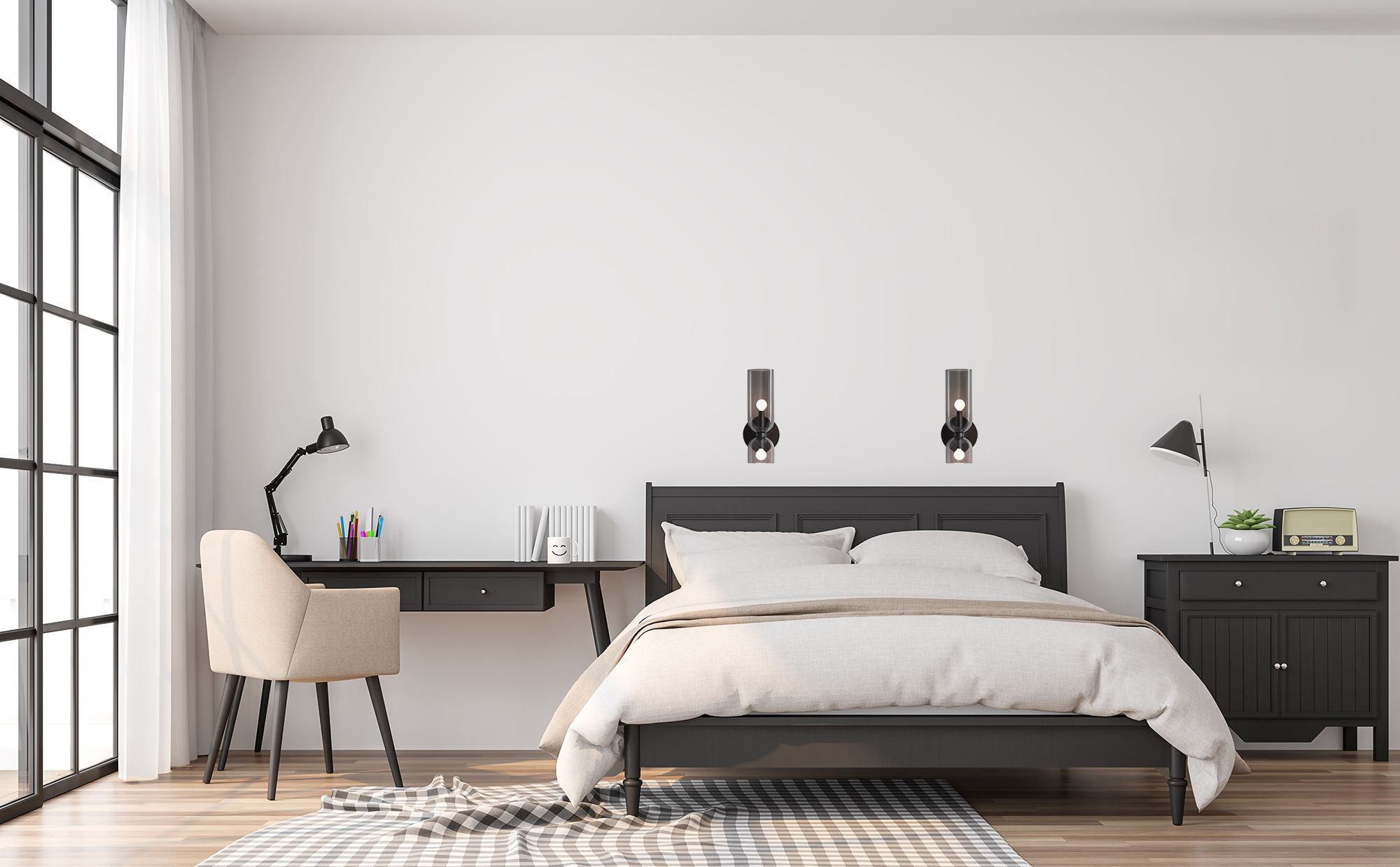 Lampada Da Parete APP1208-2W Black