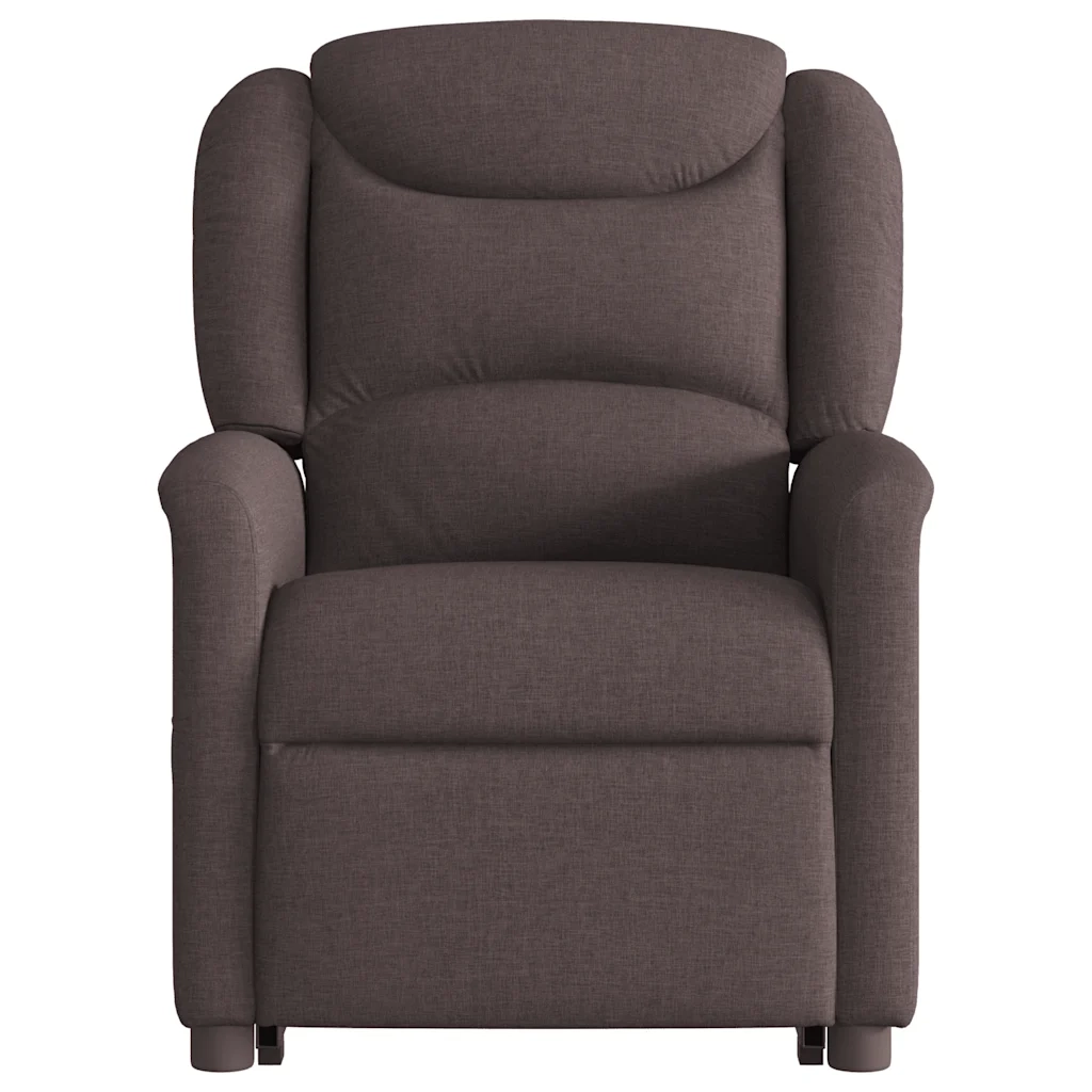 Poltrona Alzapersona Reclinante Elettrica Marrone Scuro Tessuto 3303219
