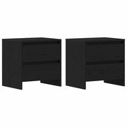 Set di 2 Comodini | Armadio da Notte | Mobiletto da notte Rovere Nero 45 x 34 x 44,5 cm