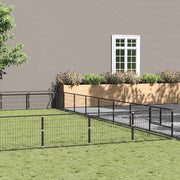 Gabbia per Cani Nera 64 m² in Acciaio 3082187