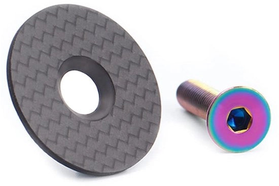 Manubrio Regolabile - Leggero in Fibra di Carbonio - Manubrio 1 1/8 pollici - Lame in Alluminio Anodizzato - Accessori di Montaggio per Biciclette - Materiale di Alta Qualità - Coprimanubrio