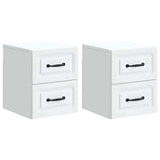 Mobiletto da notte a muro 2 pcs Bianco 34,5 x 33 x 40 cm