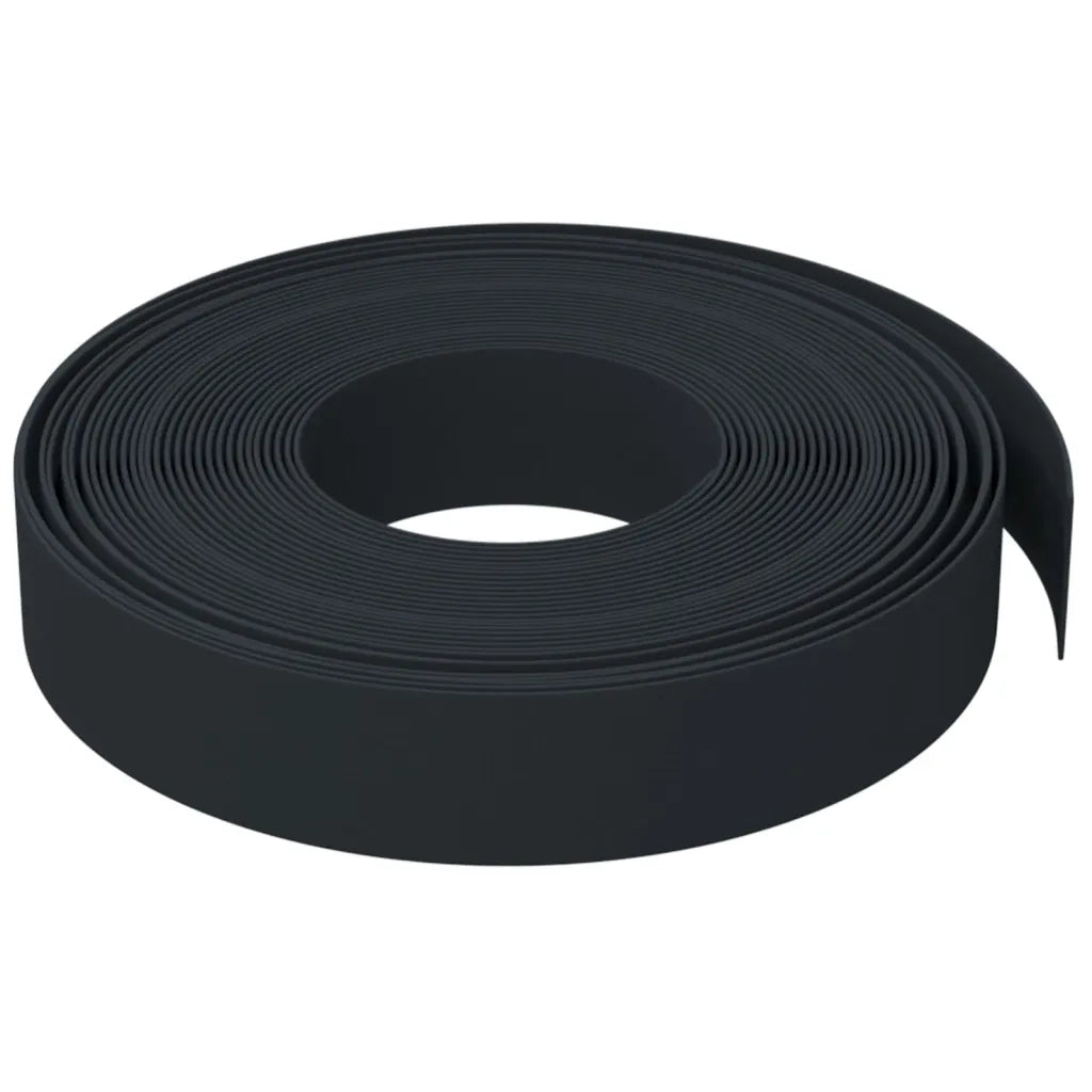 Bordature da Giardino 2 pz Nere 10 m 10 cm in Polietilene 3155432