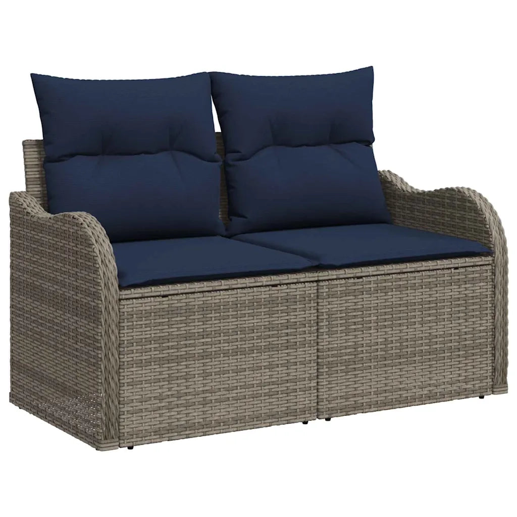 Set Divano da Giardino 7 pz Grigio polyrattan 3345785