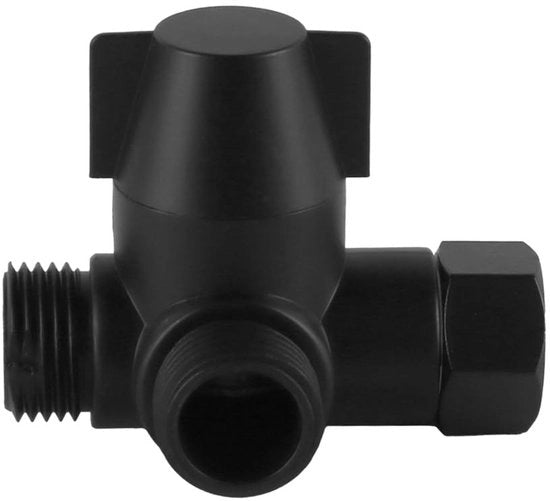 Adattatore T a 3 vie - Sfioratore doccia splitter - Adatto per lavandini - Nero - Adattatore T - Opzioni di flusso d'acqua - Affidabile