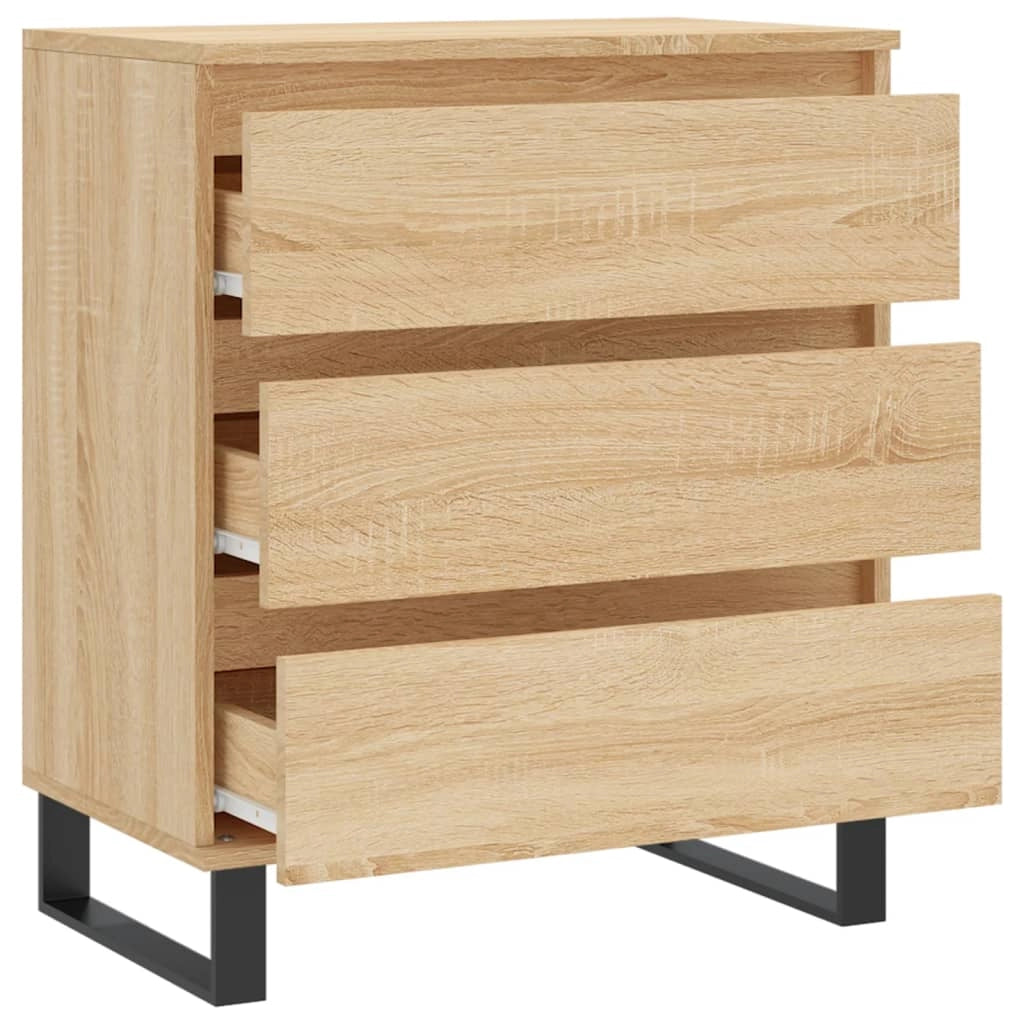 Buffet credenza cassettiera armadio mobile contenitore organizer cucina soggiorno rovere Sonoma 60 x 35 x 70 cm legno ingegnerizzato marrone 02_0031611