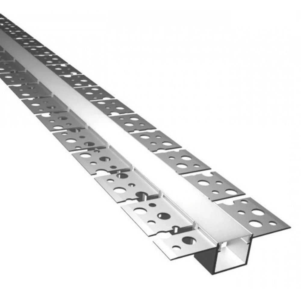 Trade Shop - 5pz Profilo In Alluminio Flessibile Curvabile Ad Incasso 1,5mt Per Strip Led Al-35-s -