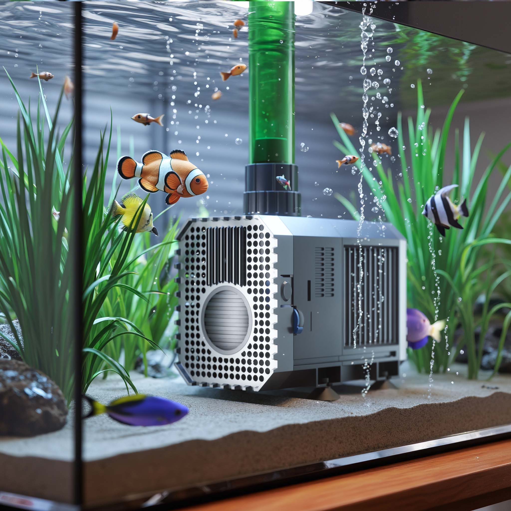 CHJ-4500 Pompa da Laghetto, 4500 l/h 65 W, controllo del flusso, per circolazione acqua