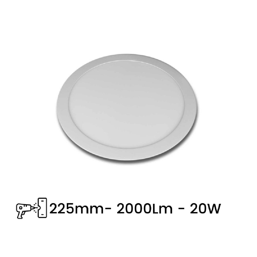 Trade Shop - Pannello Led Slim 20w Incasso Rotondo Luce Bianco Caldo Freddo Naturale P225at -