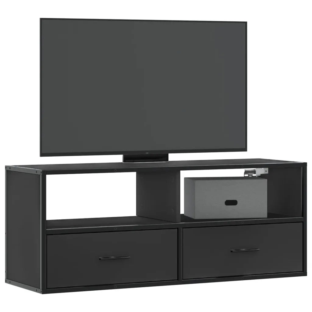 vidaXL Mobile Porta TV Nero 100x31x39,5 cm in Truciolato e Metallo