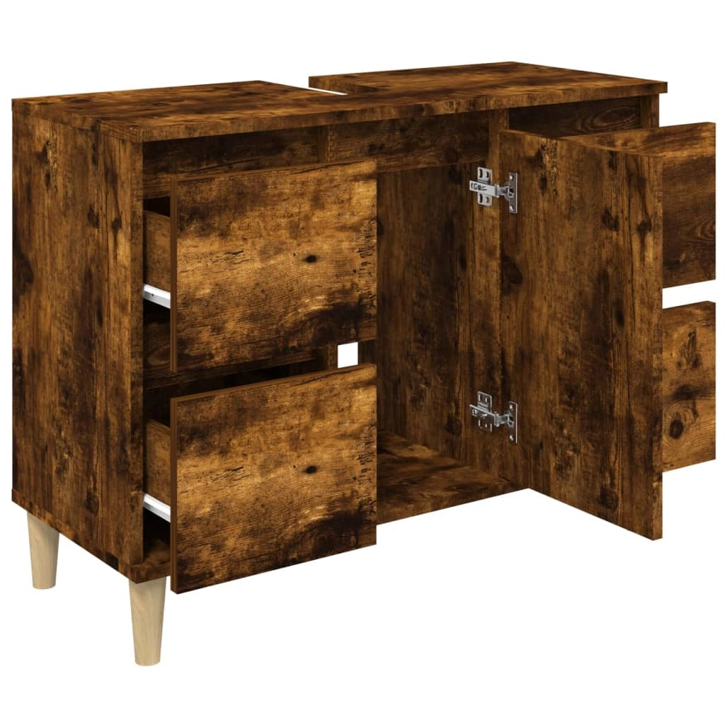 Mobile lavabo/lavabo 80 x 33 x 60 cm in legno laccato rovere affumicato 02_0006820