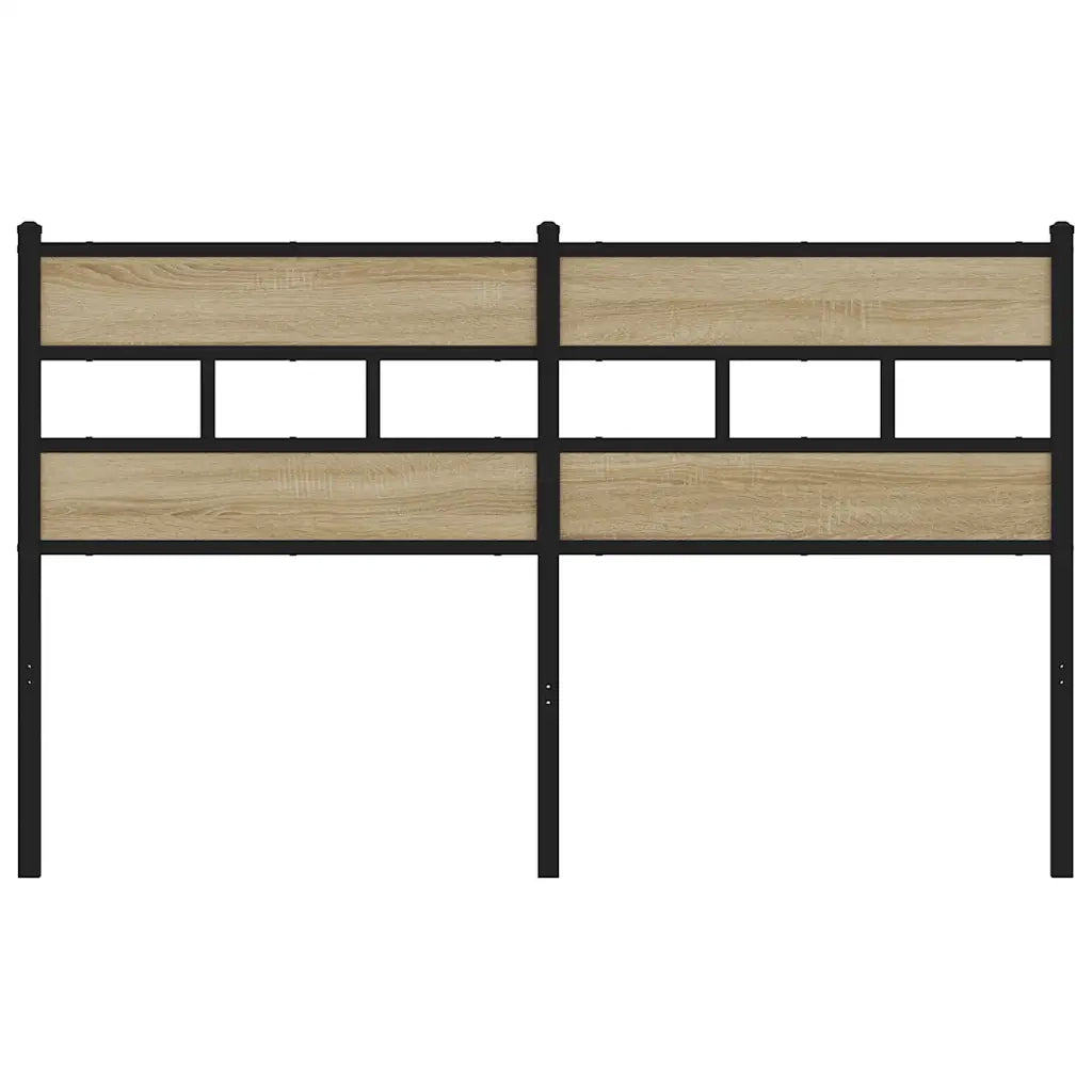Testiera | Testata di Ricambio Rovere Sonoma 135 cm in Ferro e Truciolato