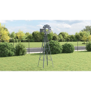 vidaXL Mulino a vento Grigio 84 x 68 x 245 cm Ferro