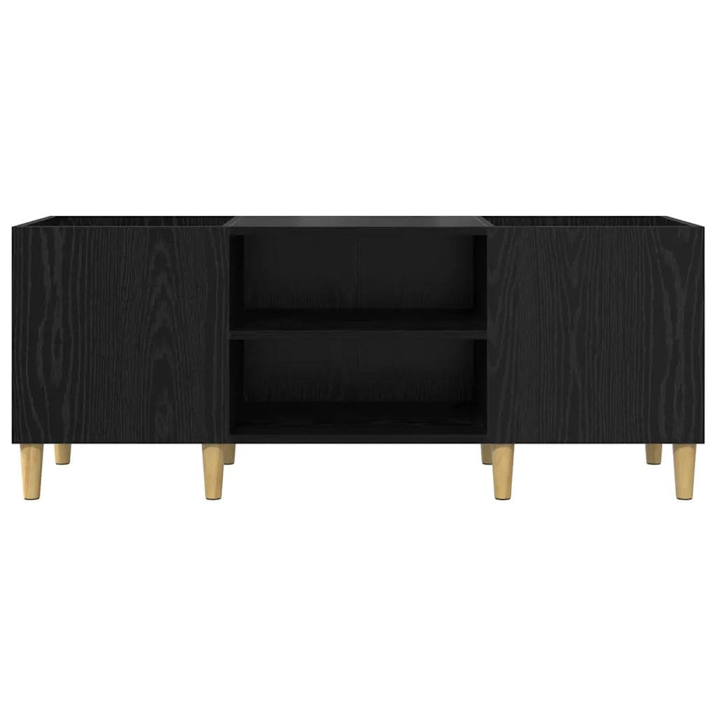 Mobile porta vinili Rovere Nero 121 x 38 x 48 cm 881473