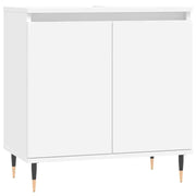 Mobiletto da bagno con ampio spazio contenitivo 58 x 33 x 60 cm design industriale legno bianco 02_0049013