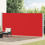 Tenda da Sole Laterale Retrattile per Patio 200x600 cm Rossa