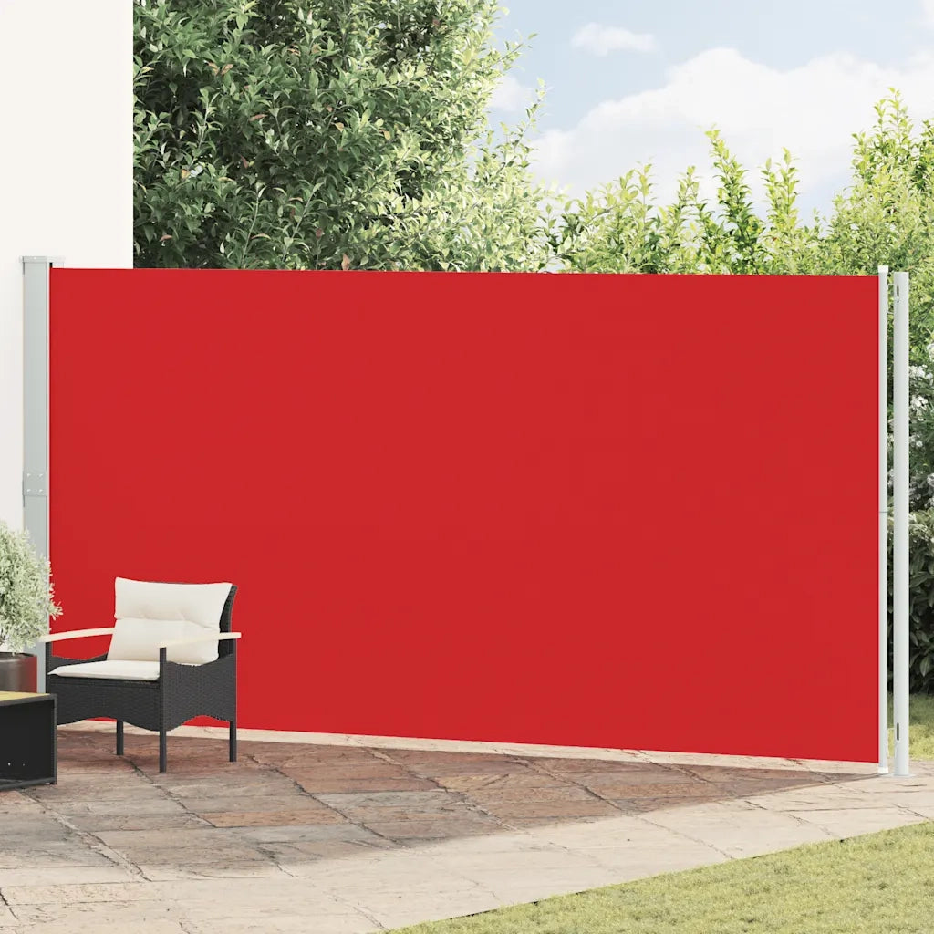 Tenda da Sole Laterale Retrattile per Patio 200x600 cm Rossa
