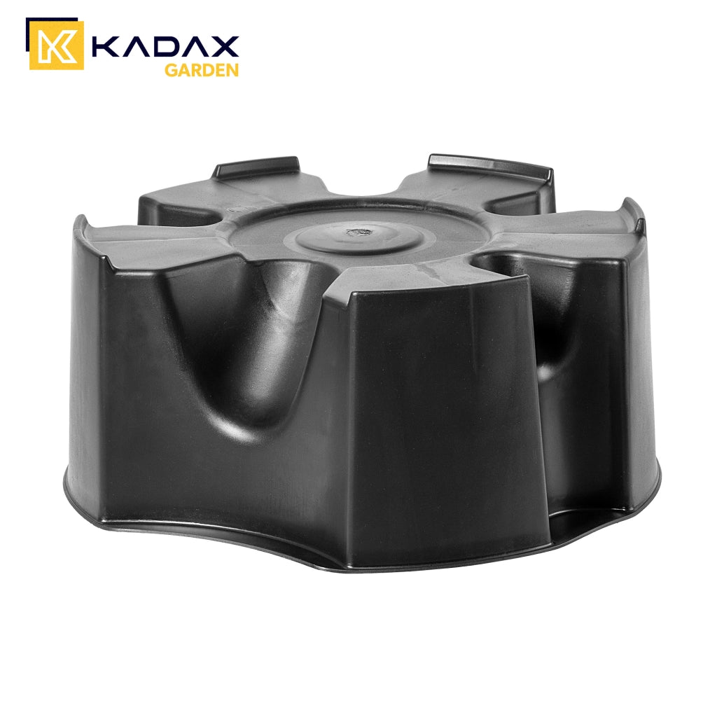 Serbatoio per acqua piovana KADAX da 265 litri con rubinetto e supporto.