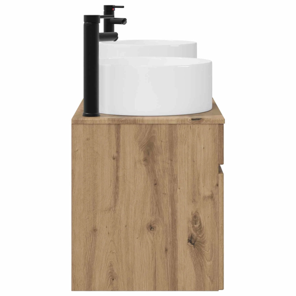 Set di Armadi da Bagno 3 pz Rovere Artigianale 3405786