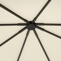 Copertura per Gazebo Pergola 298x298 cm con 8 Fori di Drenaggio in Tessuto Oxford 600D Bianco Crema