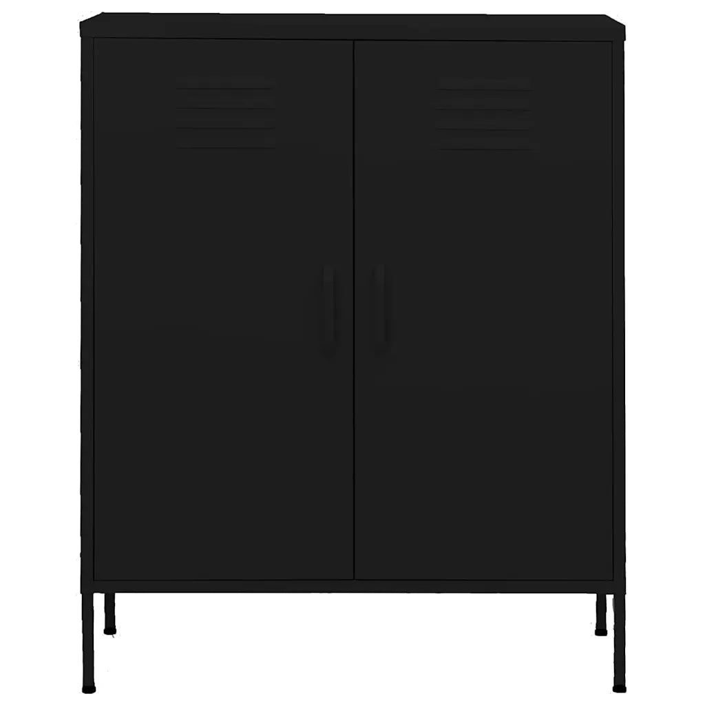 Armadietto Nero 80x35x101,5 cm in Acciaio