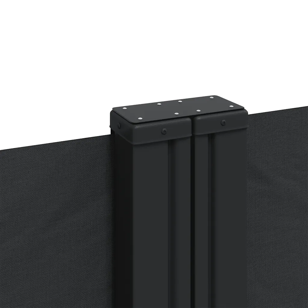 Tenda da Sole Laterale Retrattile-Tenda parasole per balcone per giardino Nera 220x1200 cm 699072