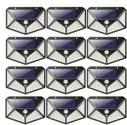 12 pezzi faretti a LED con pannello solare per esterno giardino garage CASA