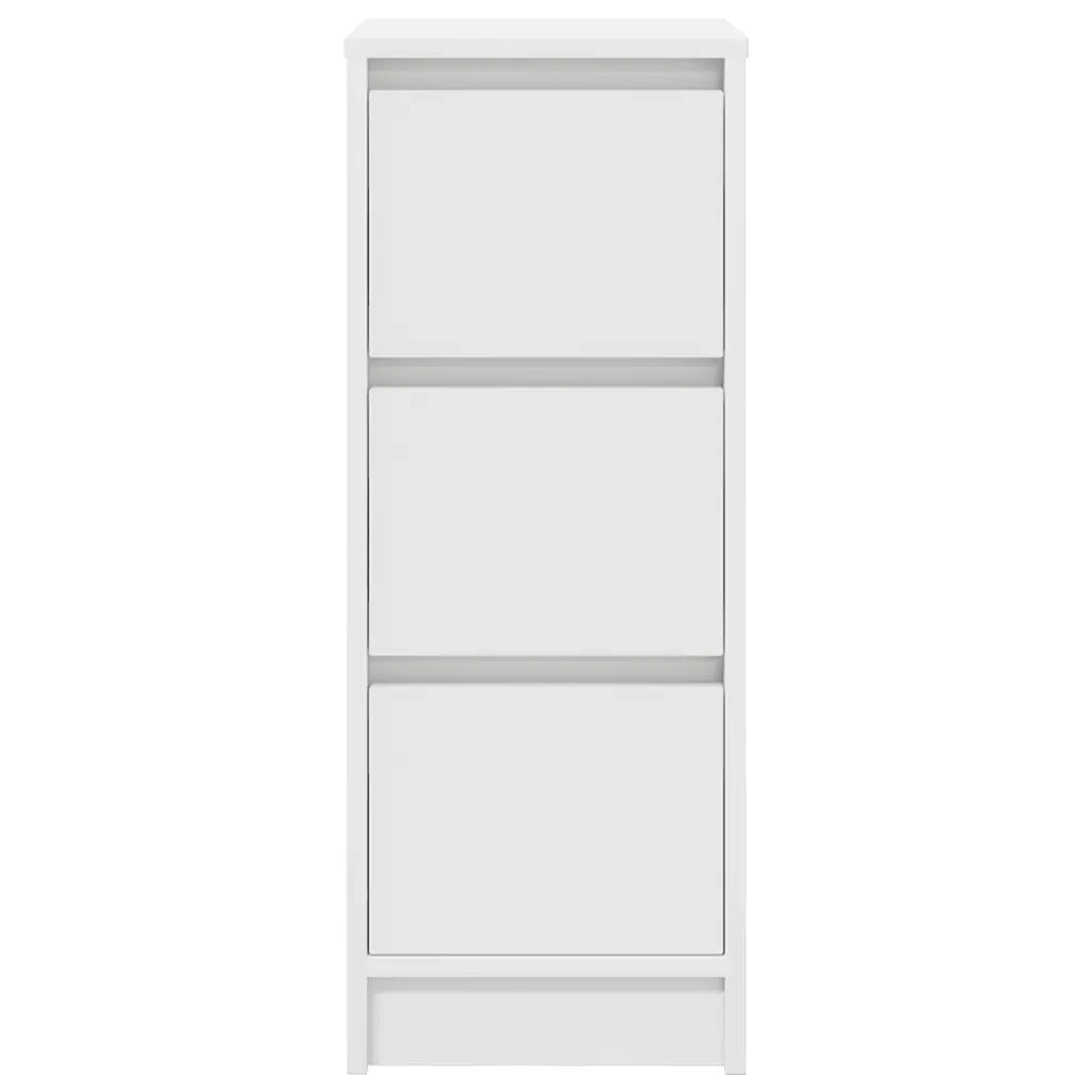 Credenza Bianca 29,5x34x76 cm in Legno Multistrato