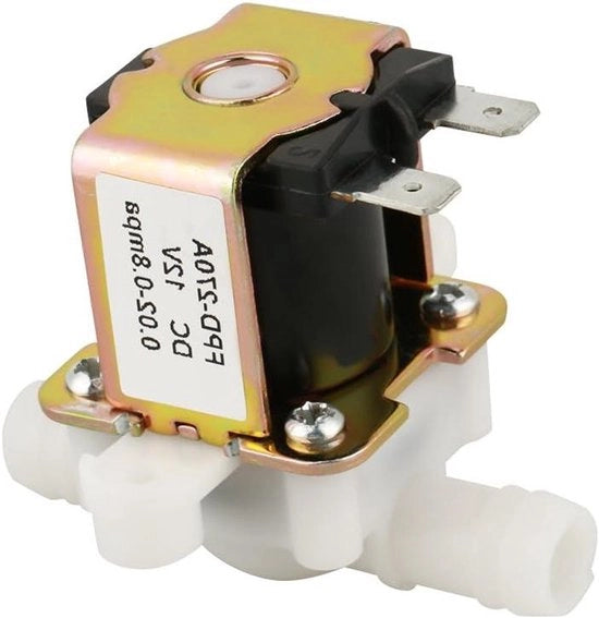 Vitello elettromagnetico DC 12V Normale Posizione Chiusa - Klep plastico OD Ingresso acqua Valvola di ingresso 12mm