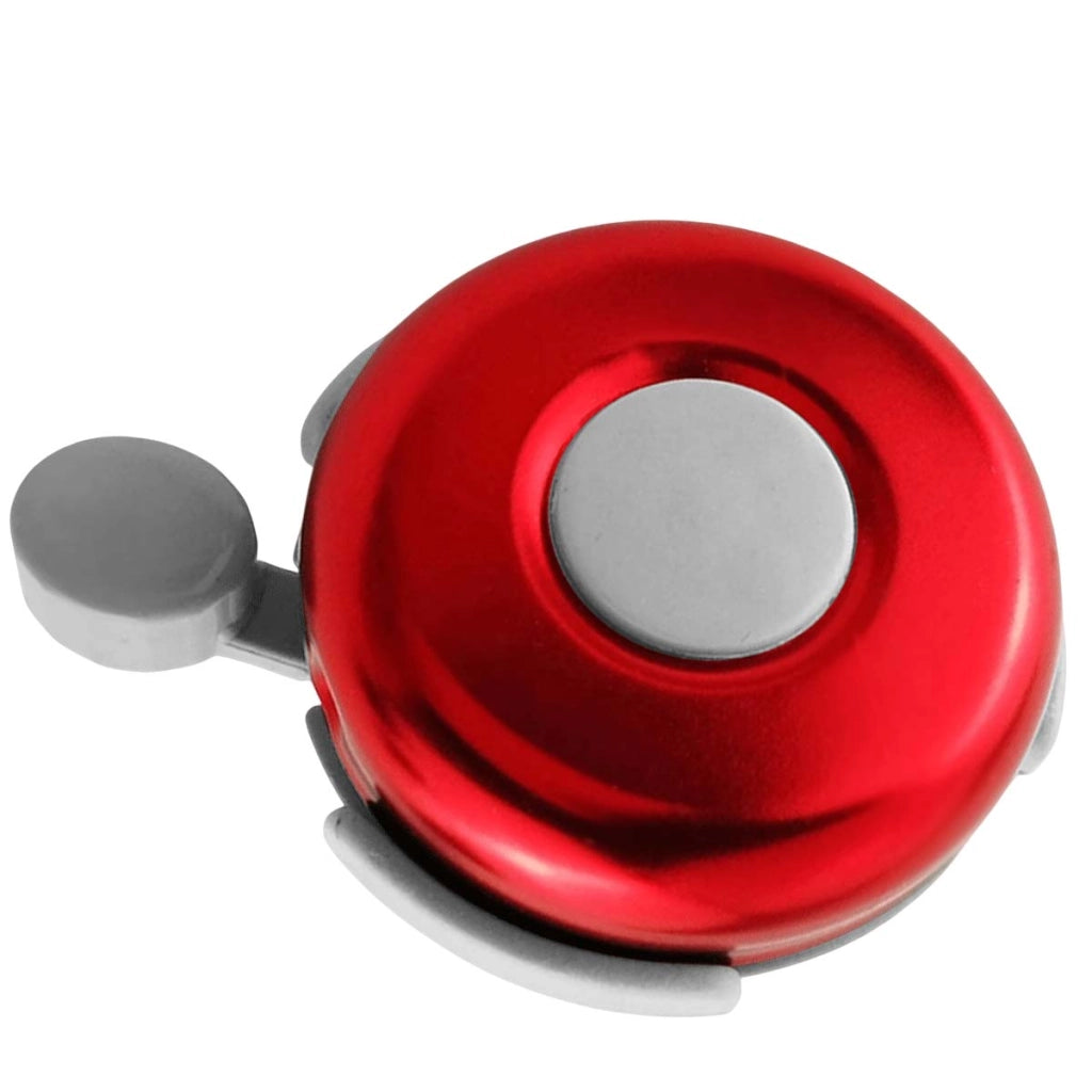 Campanello per bicicletta in alluminio medio per manubrio standard Rosso Avizar
