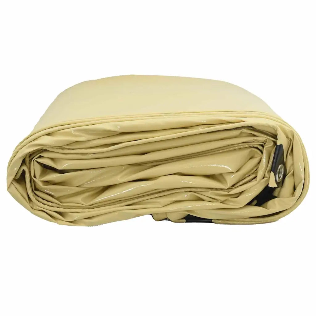 Telo 650g / m² Beige 5 x 5 m Tela con rivestimento in PVC