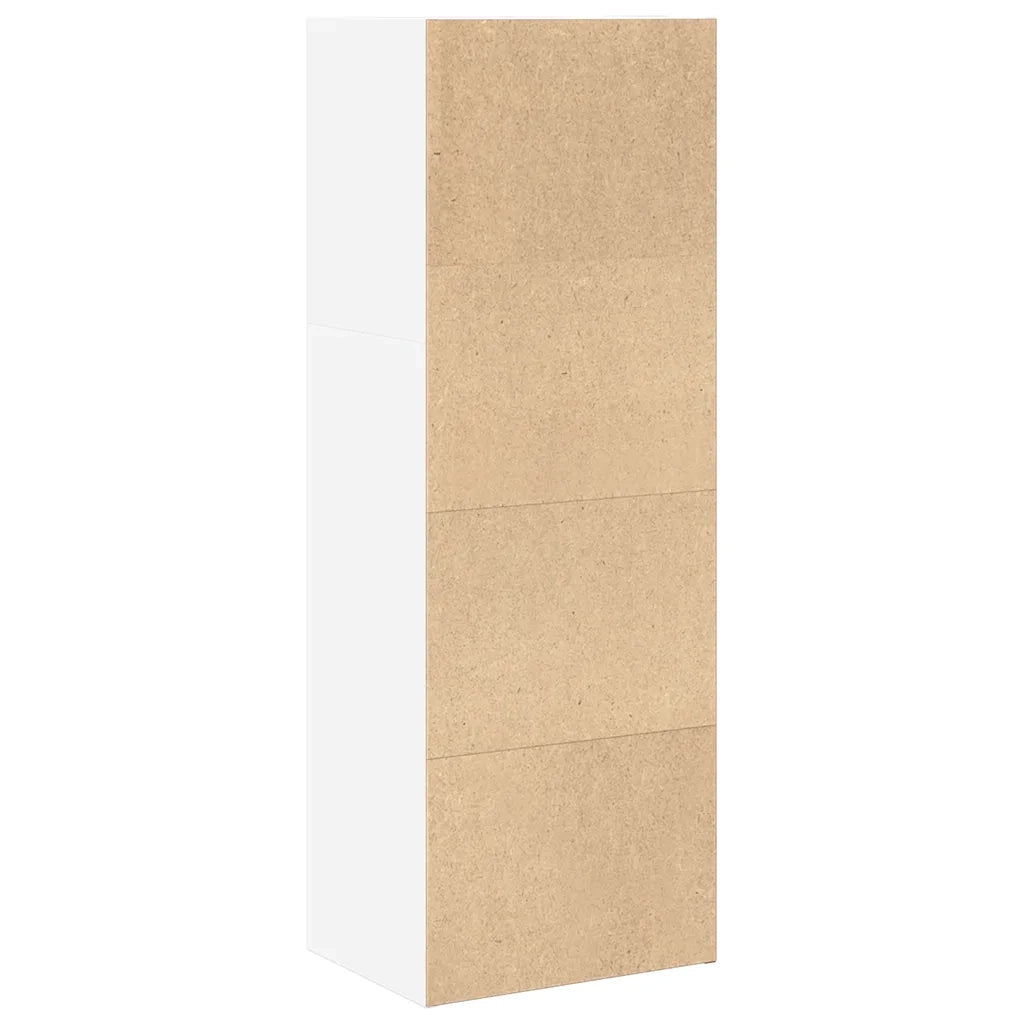 Libreria-Scaffale per Libri-Mobile di Stoccaggio Bianca 40x30x114 cm in Legno Multistrato