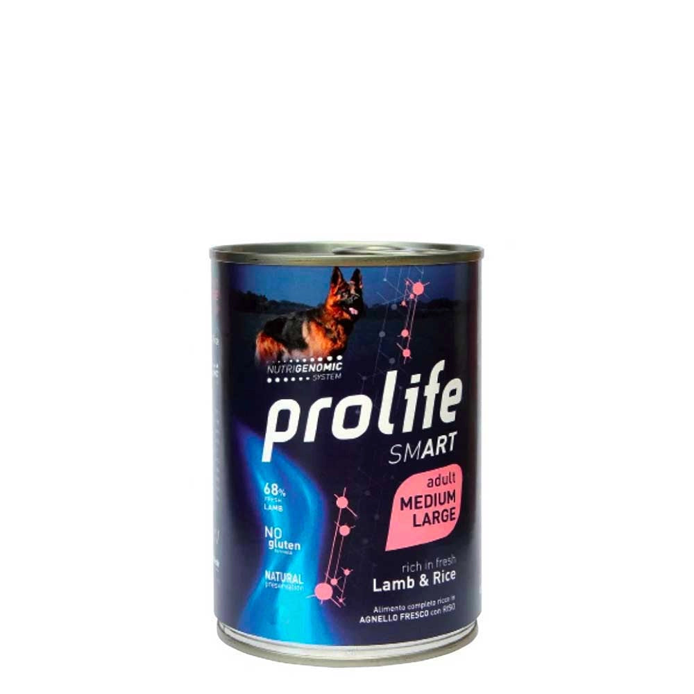 Prolife Smart Lamb & Rice Adult Medium/Large Umido Cane 6x800 g