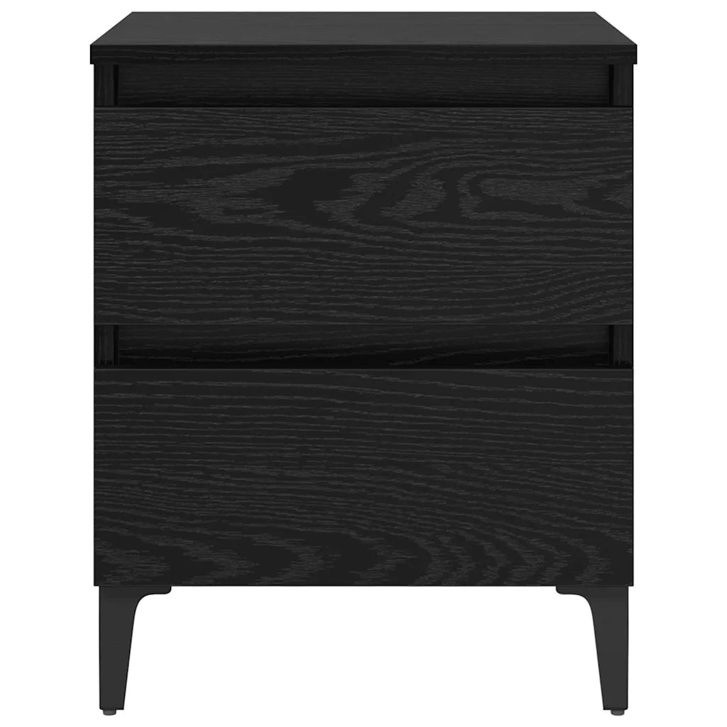 Armadio da Notte 2 pcs Rovere nero 40 x 35 x 50 cm 871923