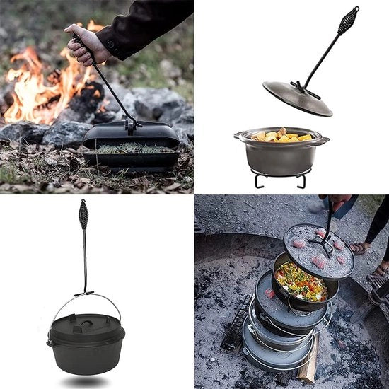 Liftatore per pentola da forno, 42 cm, accessori per pentola da forno, maniglia di sollevamento, accessori per BBQ, barbecchi, campeggio