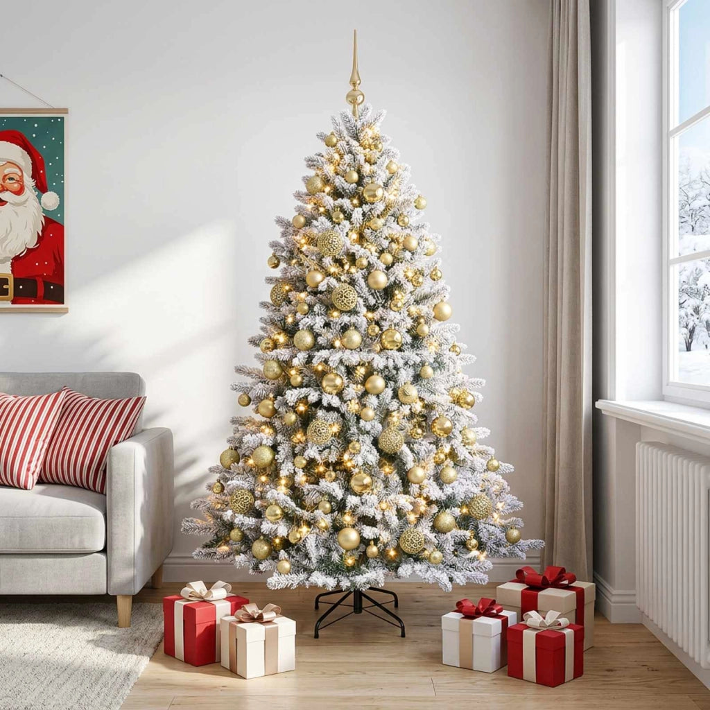 Albero di Natale Artificiale con Palline 180 cm 300 LED 3466548