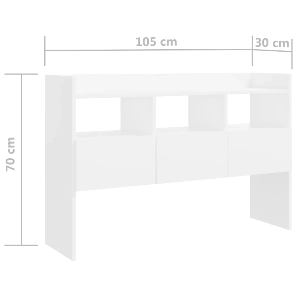 Buffet credenza cassettiera armadio mobile contenitore organizer per cucina soggiorno salotto 105 x 30 x 70 cm legno ingegnerizzato bianco 02_0030191