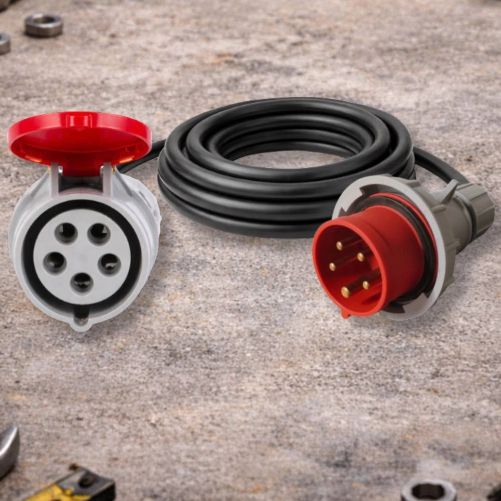 Spina industriale ecova ip67 3p+n+t 415v per impianti e cantieri *** ampere 32 ampere, confezione 1