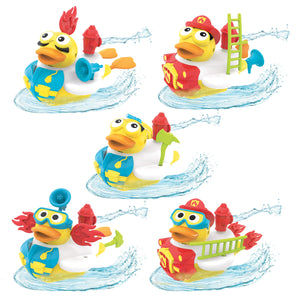Anatra per Bagnetto con Accessori Yookidoo Jet Duck Create Firefighter 40172
