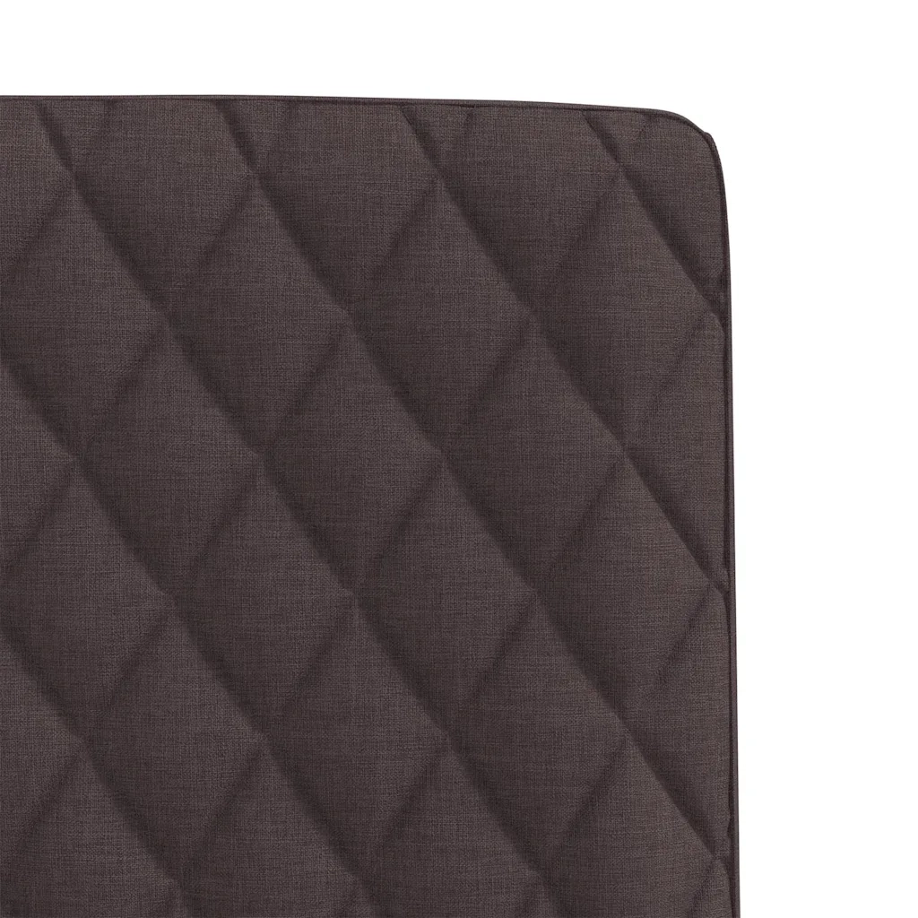 Sedie da Pranzo 4 pz Marrone Scuro in Tessuto 3315225
