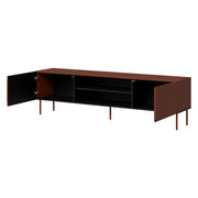 Cesara, Mobile Porta tv un Ripiano, 200x42x57h cm Marrone Terracotta