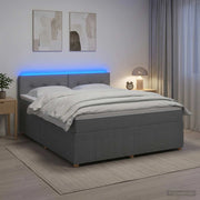 Letto box spring con materasso Grigio Chiaro 180 x 200 cm 3452988