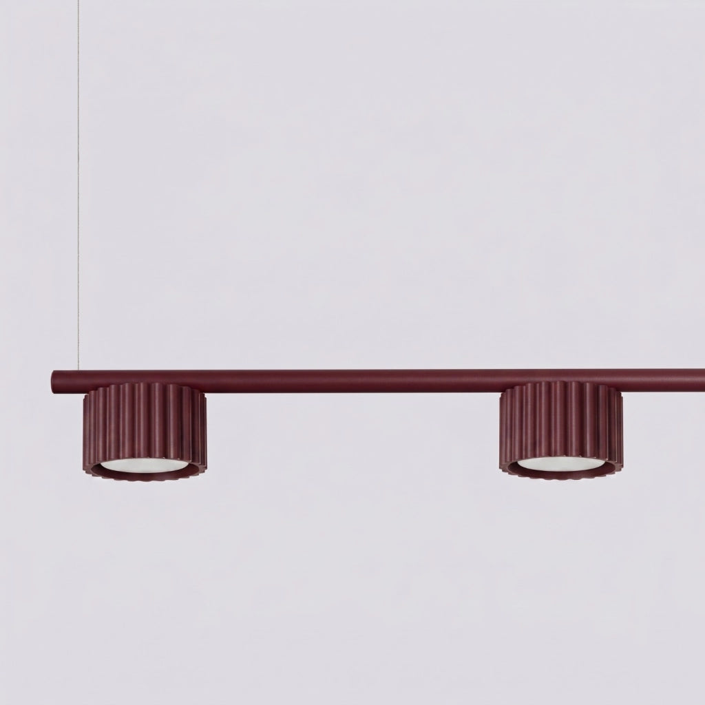 Lampadario AURA 4 borgogna Gx53