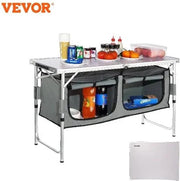 Tavolo pieghevole - Tavolo da giardino pieghevole - 120x47x70cm - Tavolo da giardino pieghevole - Inclusa maniglia e 2 copricuscini - 4 a 6 persone