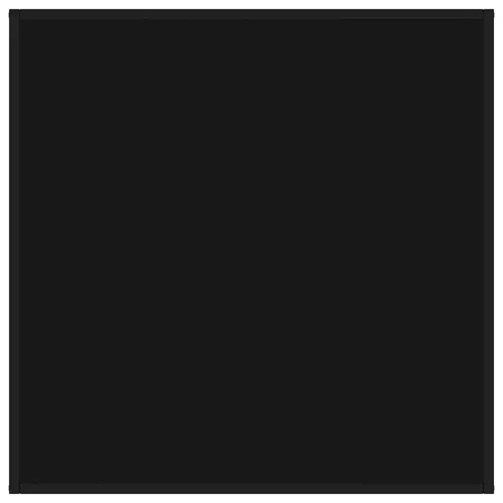 Tavolino da Salotto Nero con Vetro Nero 90x90x50 cm  cod mxl 7033